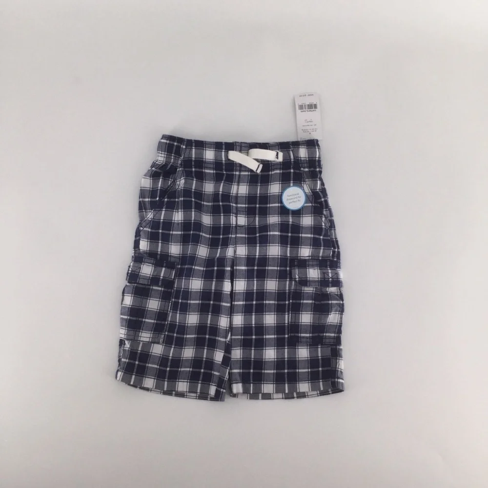 Carter’s‎ blue and white checkerboard cargo shorts